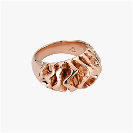 rosegold-gold-ring-fractal-collection-8501 انگشتر زمرد - تصویر 3